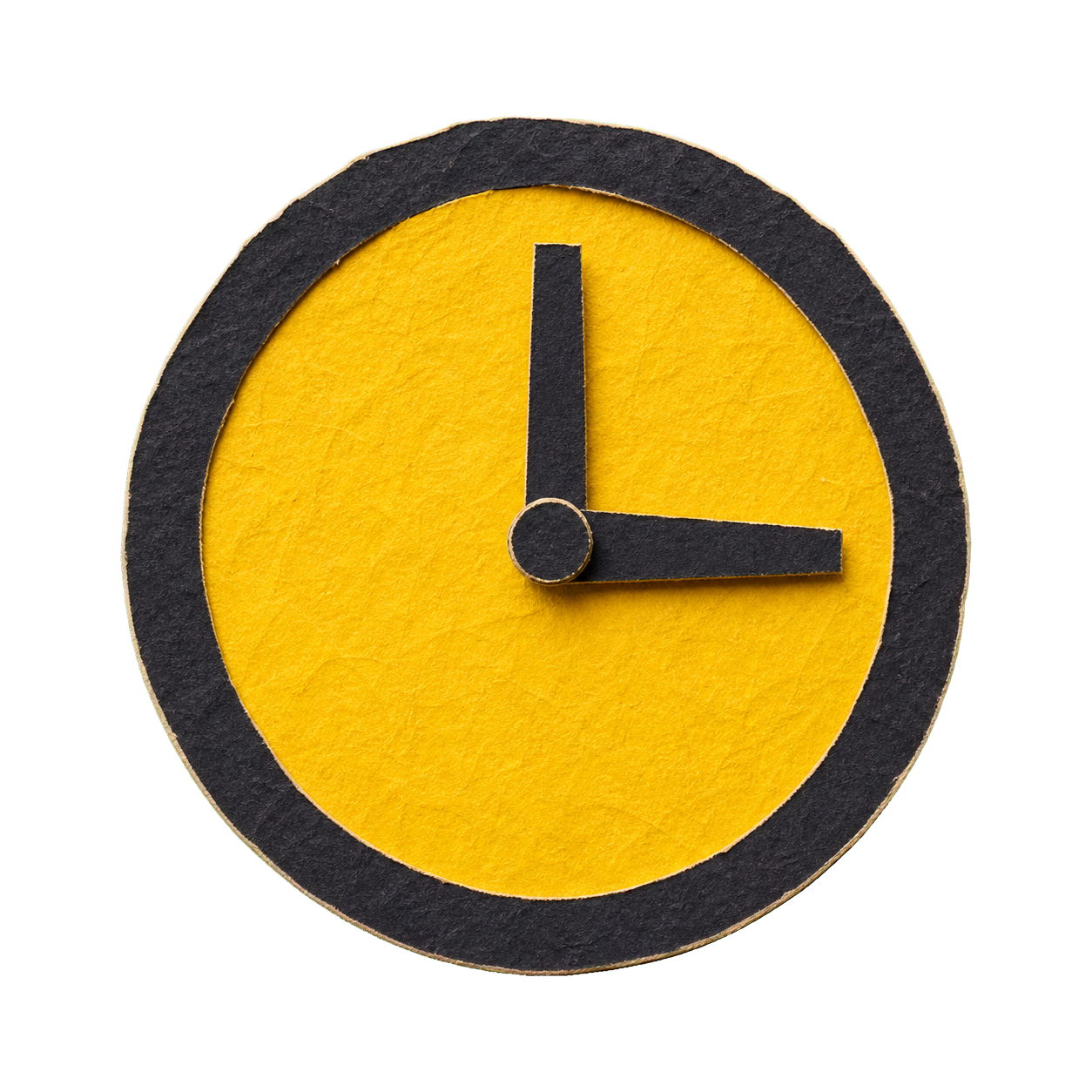 Yellow paper clock